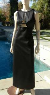SO MADMAN ESQUE***LAGERFELD Black Cut Out Bodice Gown 42  