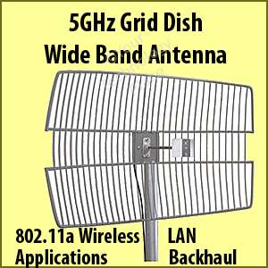 Laird GD5W 25P 25dBi 5GHz Wideband Parabolic Grid Dish Antenna  