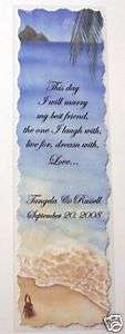 Laminated Wedding Beach Bookmarks 5 Choices Favors  