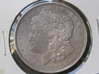 1921 $1 One Silver Morgan Dollar Lady Liberty with Eagle in back of 