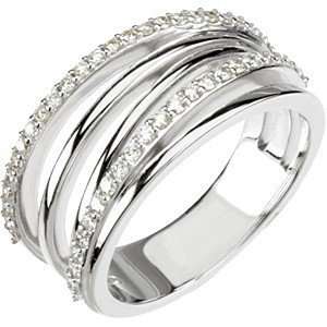   Beautiful .375 kt Diamond Ring set in 14 kt White Gold(4.5) Jewelry