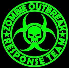 Zombie Outbreak Response Team LARGE Vinyl Sticker Decal  