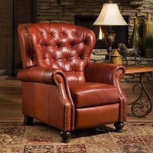  Alexa Leather Recliner Leather: Brown Sable: Furniture 