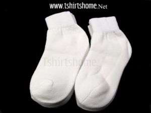 Boys White Ankle Socks 6 8   8 Pairs  