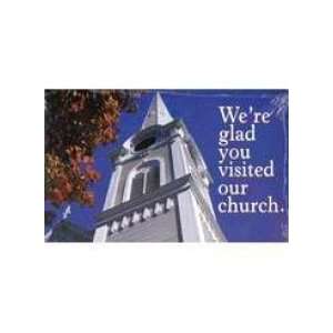  Postcards Visitor Glad You Visited Our Church (Package of 
