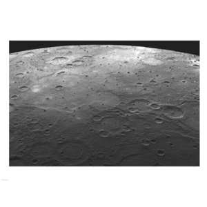  MESSENGER fly by view of mercury Poster (24.00 x 18.00 