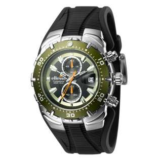 ellesse 44mm Divers Watch Army Green Bezel   MSRP $300  