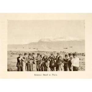  1911 Print Portrait Eskimo Band Nain Instruments Musicians 