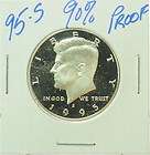 1995 S US MINT KENNEDY HALF DOLLAR PROOF SILVER COIN