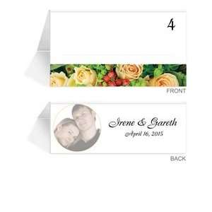    220 Photo Place Cards   Yellow Rose Garden Glee: Office Products