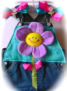 DDBD Boutique HAPPY FLOWER Overalls Pageant Birthday  