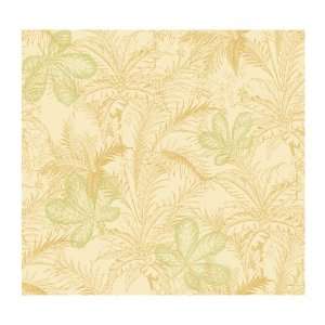   Toiles Leaf Toile Wallpaper, Yellow/Gold/Green