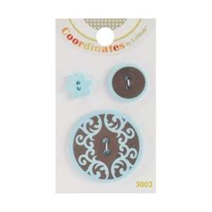   Buttons Scrolls 3/Pkg 49300 3003; 6 Items/Order Arts, Crafts & Sewing