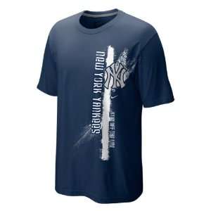 New York Yankees Navy Nike Superstition Tee:  Sports 