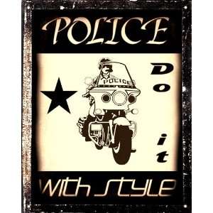   Police sign cop law badge / retro vintage Wall Decor: Everything Else