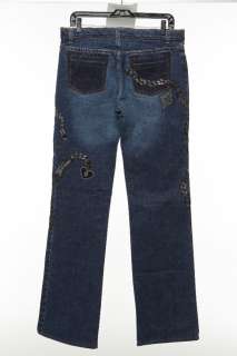 New $1090 Roberto Cavalli Womens Jeans Pants Size Large Ladies NWT 