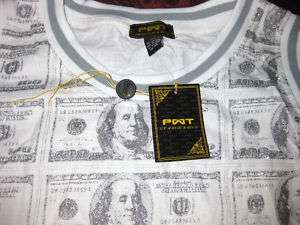 PWT Classic&Cool $100 Dollar Bill Sleeveles Shirt NWT  