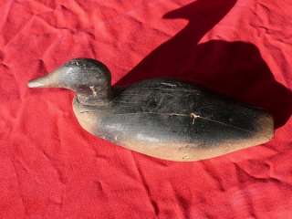 ANTIQUE 100+ Year Old NEW ENGLAND FOLK ART WOODEN DUCK DECOY With 
