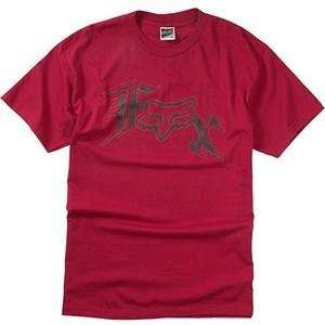  Fox Racing Twisted T Shirt   Small/Red Automotive