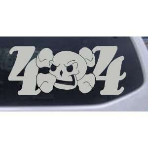 Skull 4X4 Off Road Car Window Wall Laptop Decal Sticker    Silver 20in 