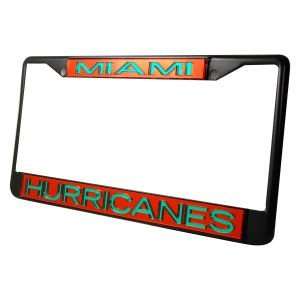  Miami Hurricanes Laser Frame Black: Sports & Outdoors