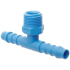 Tefen Nylon 66 Hose Fitting, Tee Adapter, Blue, 10 mm Hose ID x 3/8 