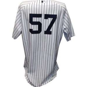 Mike Harkey #57 Yankees 2010 Opening Day Game Used Pinstripe Jersey 