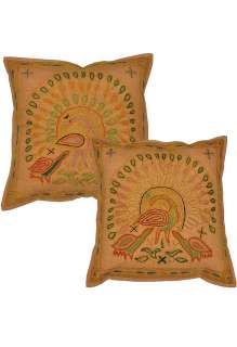   adorn with zari embroidery work size 16 x 16 inches set of 2 pcs