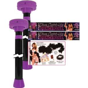  Diva light up dance pole   purple/black pack of 2: Health 