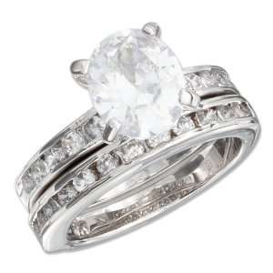   Zirconia Ring with Channel Set Cubic Zirconia Band (size 08) Jewelry