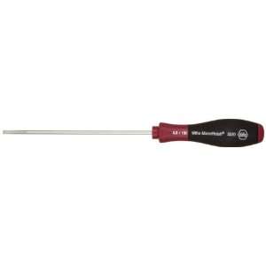 Wiha 52010 Slotted Screwdriver with MicroFinish Handle, Cabinet Tips 