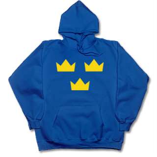 SWEDEN TRE KRONOR cronor swedish hockey/flag royal hoodie/hooded 