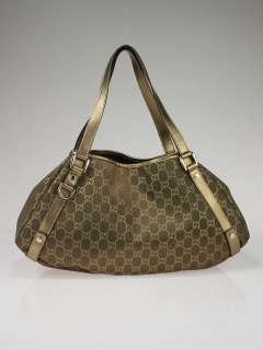 Gucci Gold GG Canvas Medium Abbey Tote Bag  