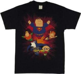  Family Guy Super Crew Justice League T Shirt: Clothing