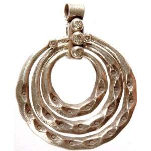  Antiquated Sterling Tribal Pendant   Sterling Silver 