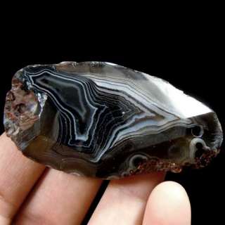 pretty facet black onyx agate pendant bead stone i1636  
