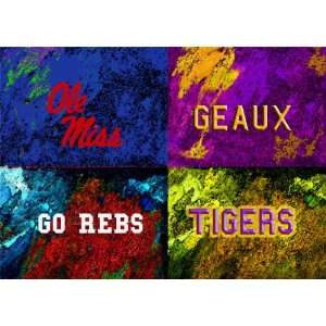  Ole Miss Painting   House Divided   Ole Miss LSU Sports 
