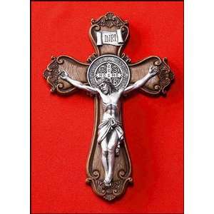 St Benedict Ornate Wall Crucifix 