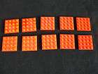 Lego   Lot of 10 4x4 RED Building Plate Baseplates Base 4 x 4 #UIA6