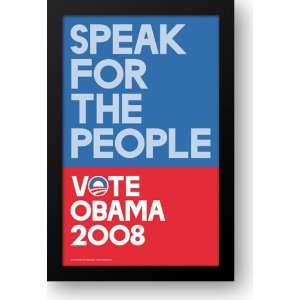  Barack Obama   (Speak for People blue) Campaign Poster 