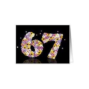  67th birthday with daisy flower numbers Card Toys & Games