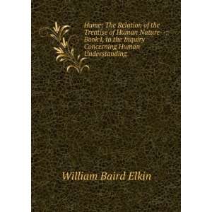   Book I, to the Inquiry Concerning Human Understanding .: William Baird
