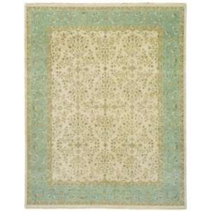   Benares Sarouk Ivory/ Light Blue 4.6x7 Area Rug