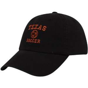   Longhorns Black Soccer Sport Drop Adjustable Hat