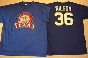 1623 Mens MAJESTIC Texas Rangers CJ WILSON Baseball Jersey Shirt Royal 