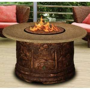  The Maui Collection Chat Height Fire Pit Table: Home 