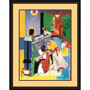   The Piano Lesson by Romare Bearden   Framed Artwork: Home & Kitchen