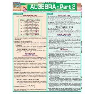 Algebra, Part 2 (Quick Study) Pamphlet by S. B. Kizlik