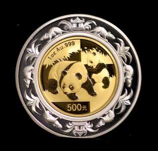 2008 500Y 1 oz Gold Silver Panda Lunar Year of the Rat  