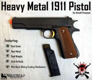   Metal U.S. Military M 1911 Airsoft Pistol/Sidearm/Handgun/Gun    NEW